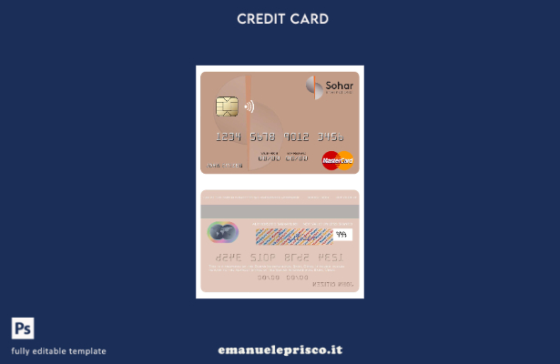 modello mastercard Oman Sohar International Bank in stile verificato